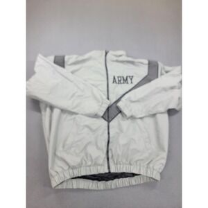 DJ Manufacturing US Army PT Jacket Mens Large Gray IPFU Windbreaker Training